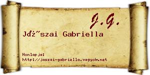 Jászai Gabriella névjegykártya
