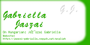 gabriella jaszai business card